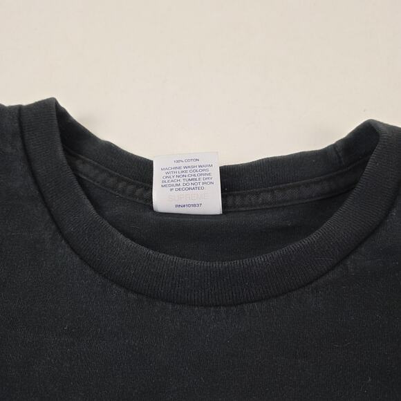 Supreme Shirt Mens XL Black Box Logo Spiral Text Graphic Streetwear Made USA - Picture 6 of 10